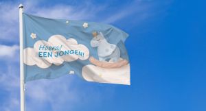 Hoera Een Jongen Vlag -1