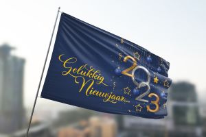 Gelukkig Nieuwjaar 2023 Vlag