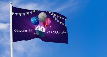 Gelukkige Verjaardag 40 Vlag
